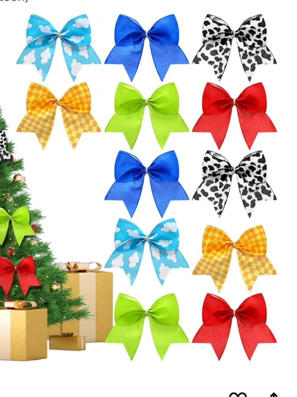 12 Pcs Toy Story Cartoon Theme Bows Ornaments party decor Christmas nwt